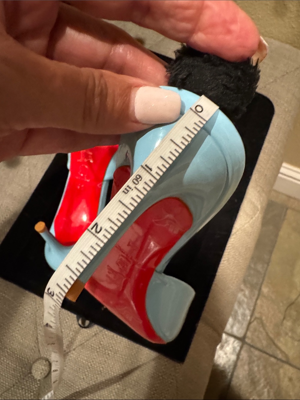 Christian Louboutin Red Bottoms Tiffany Blue Patent Leather Kitten Heels - Picture 7 of 14